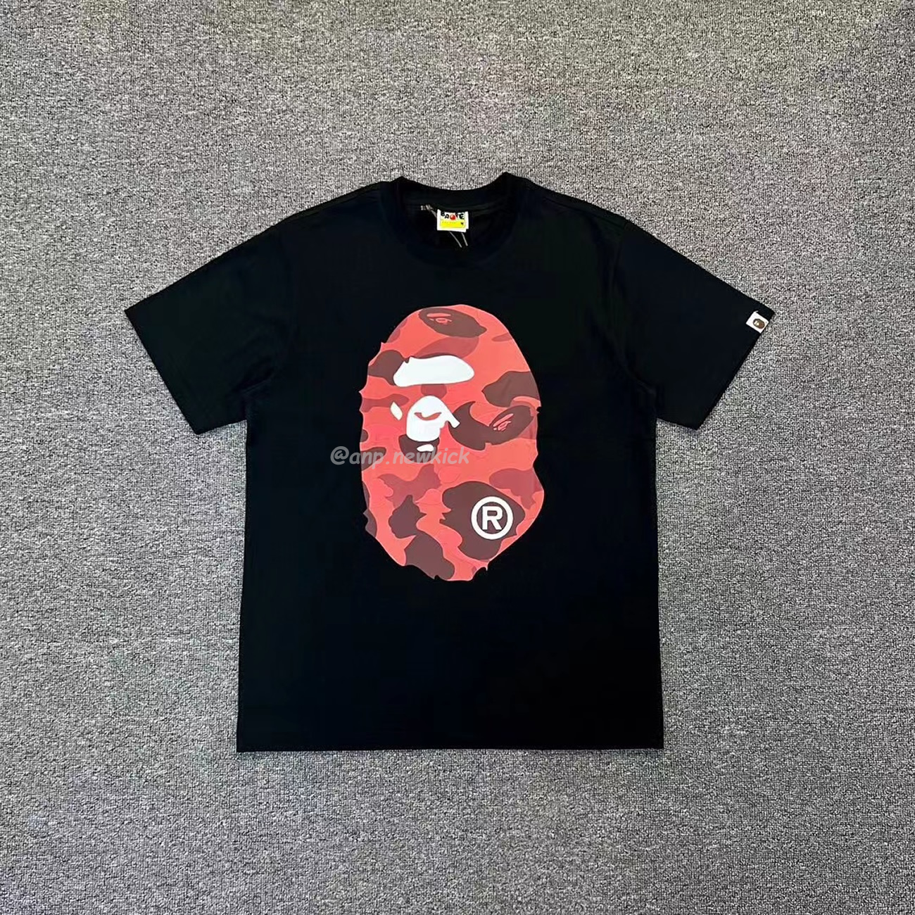 Bape Color Camo Big Ape Head Tee White Black White Green (9) - www.newkick.vip